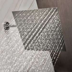 Shaped wall mounted shower head