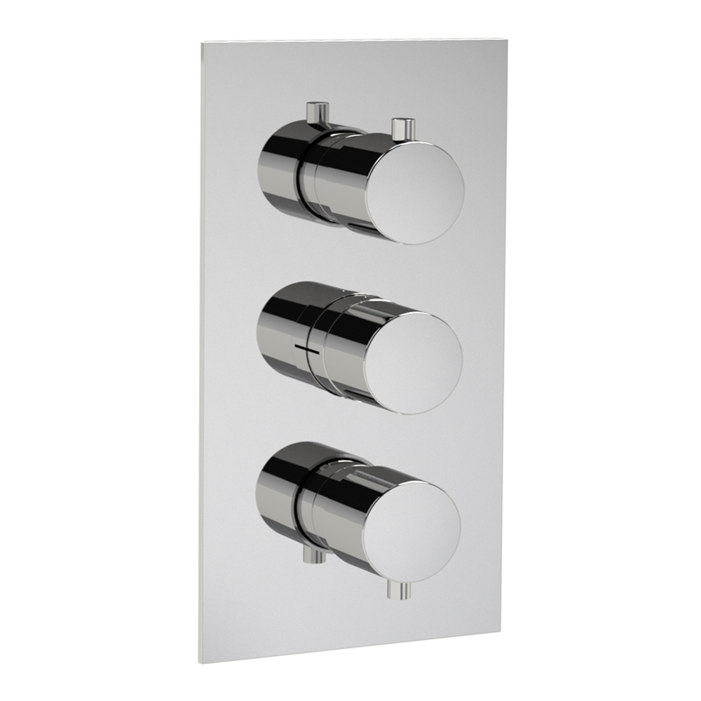 Thermostatic valve + two 2 way diverter