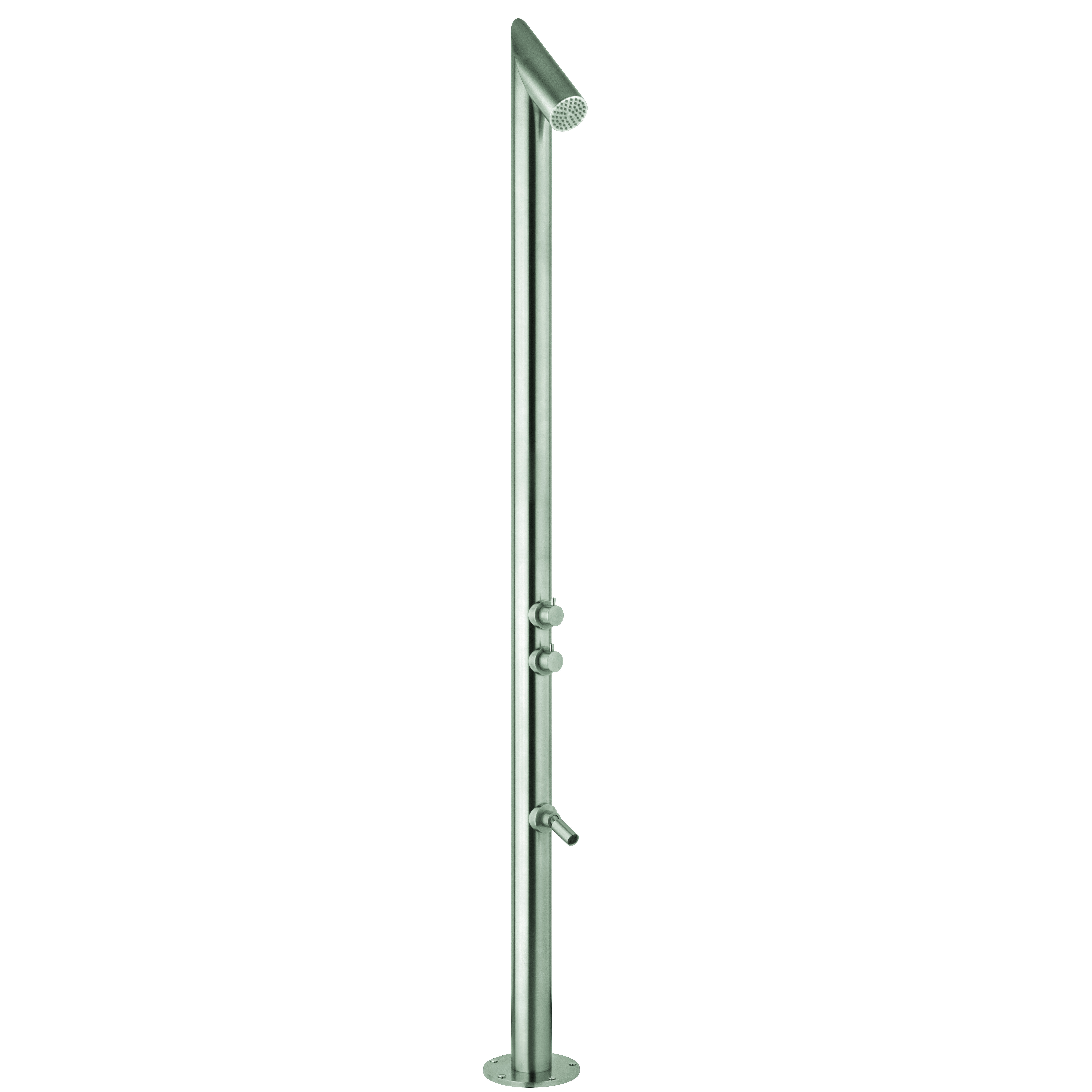Freestanding outdoor shower with hand shower